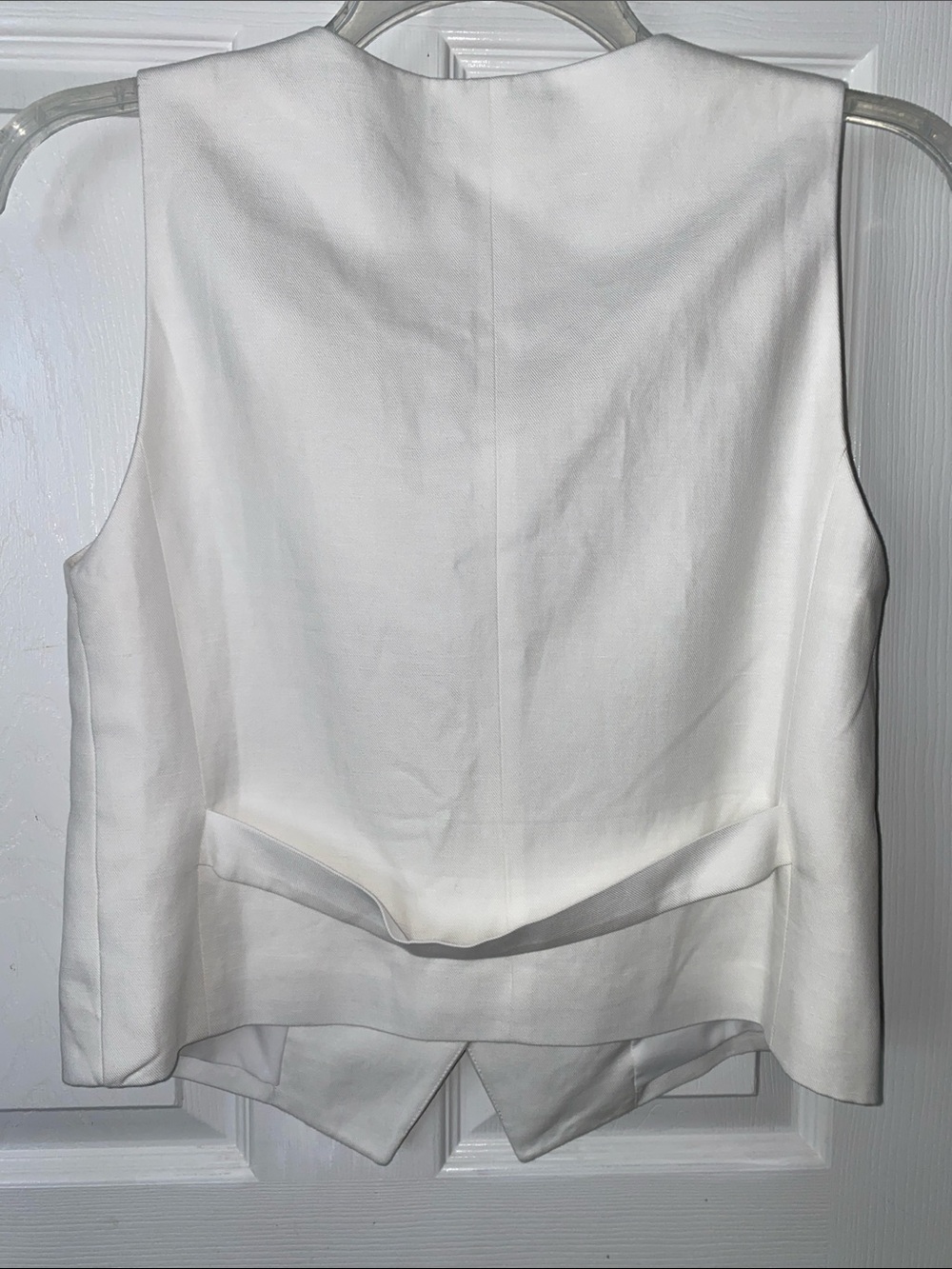 Talbots White Button-Front Vest - Picture 5 of 9